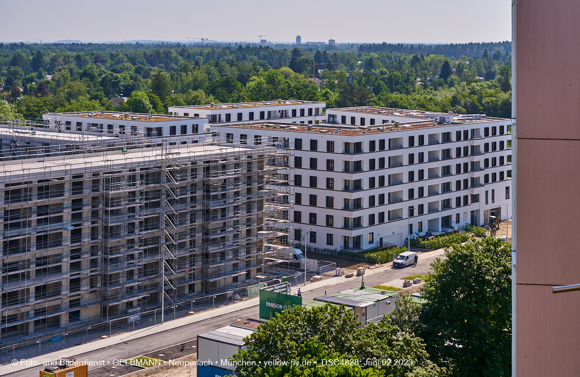 02.06.2023 - aktuelle Fotos von der Baustelle Alexisquartier in Neuperlach in München
